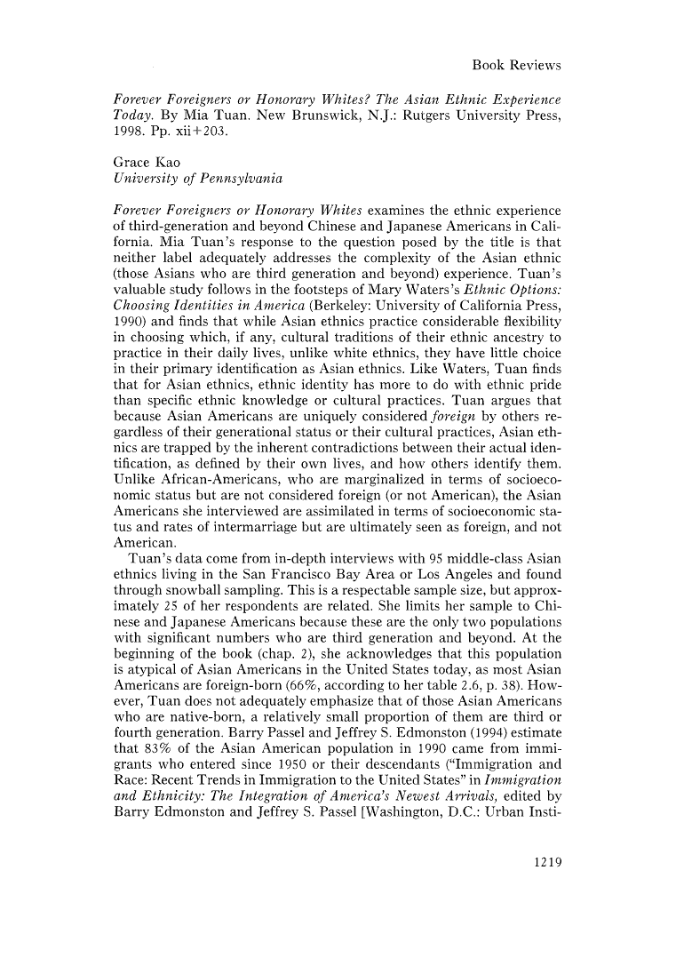 Page 1219 of American Journal of Sociology, Vol. 105, No. 4, 2000